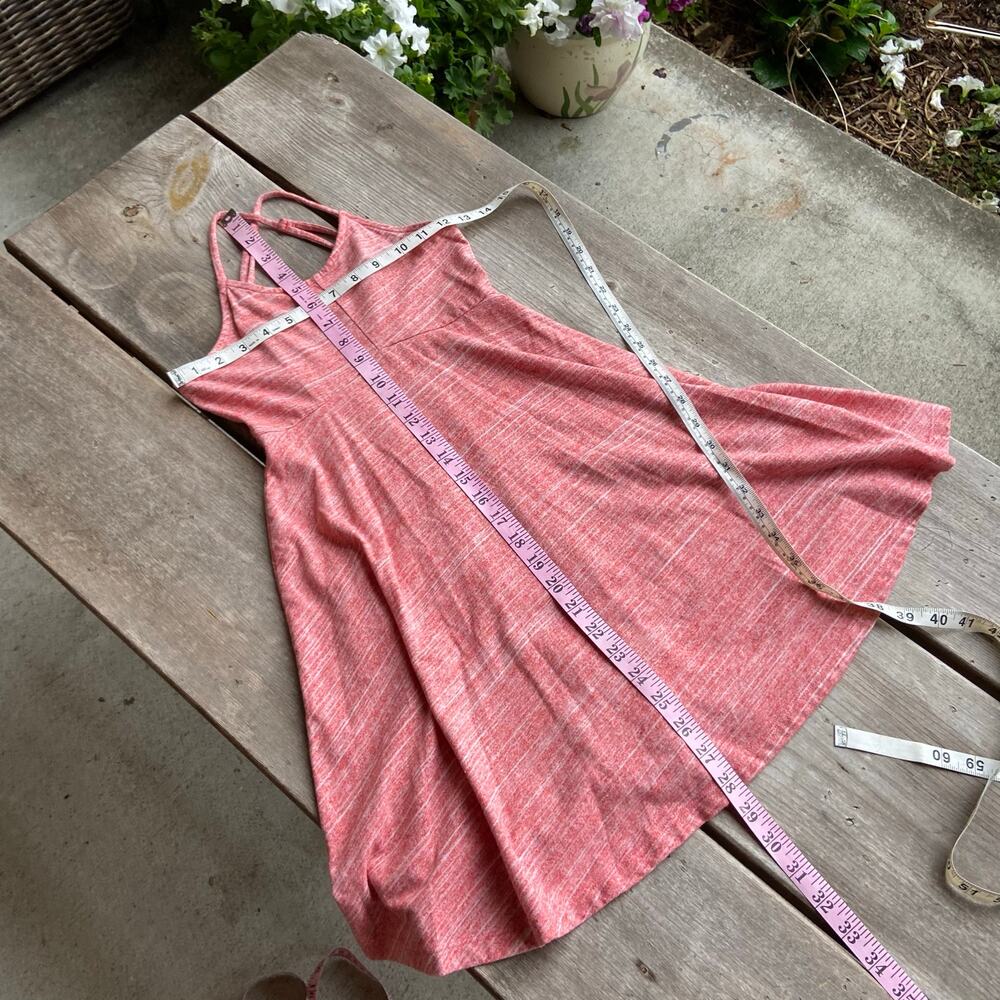 Old Navy Girls Dress Size Medium 8 Red Space Dye Knit Sundress Lava Guava Empire - Picture 4 of 8